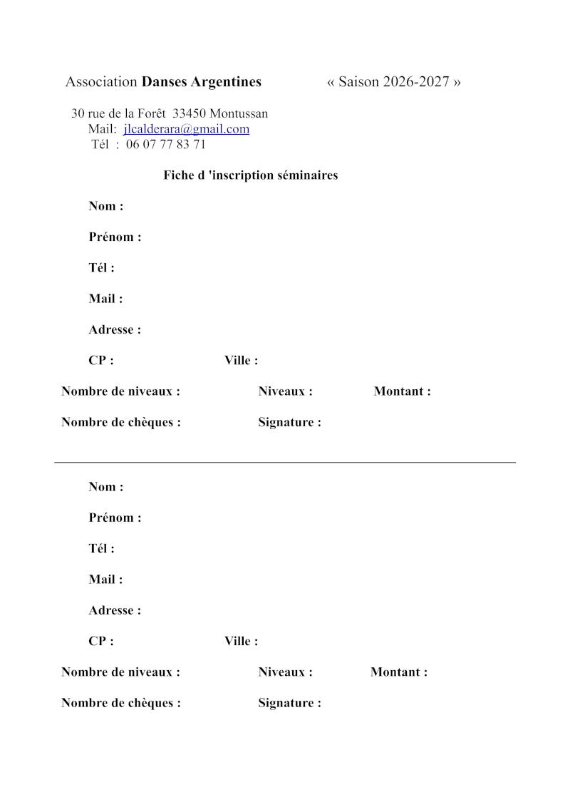 Fiche inscription
